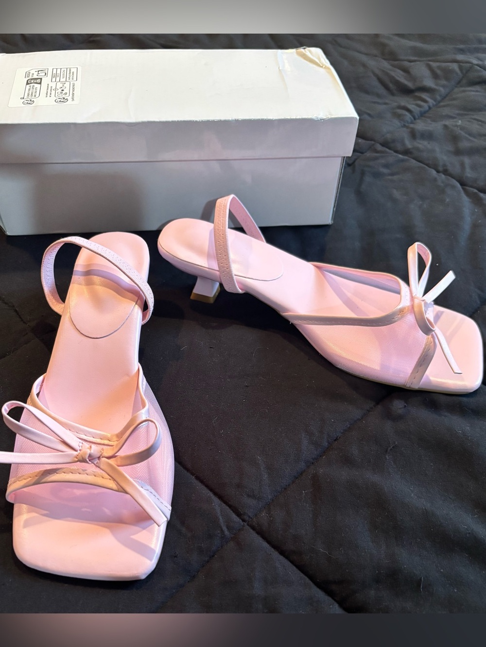 Elegant Pink Bow Strappy Heeled Sandals for Women